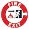 Signmission Fire Exit Right 16in Non-Slip Floor Marker, 16" L, 16" H, FD-C-16-99938 FD-C-16-99938 - alternate 1